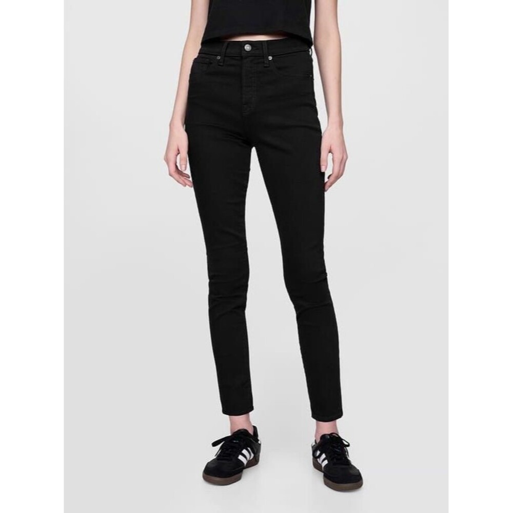 GAP Denim Womens Black High Rise True Skinny Jeans Size 28 |6 Tall